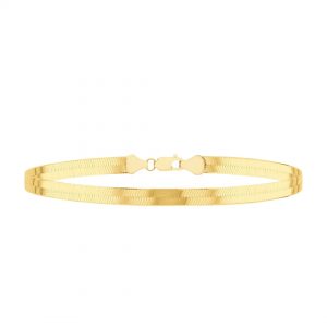 Gold Plated Triple Herringbone Bracelet