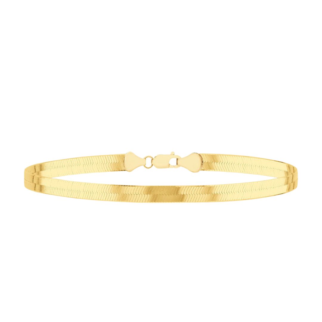 Gold Plated Triple Herringbone Bracelet
