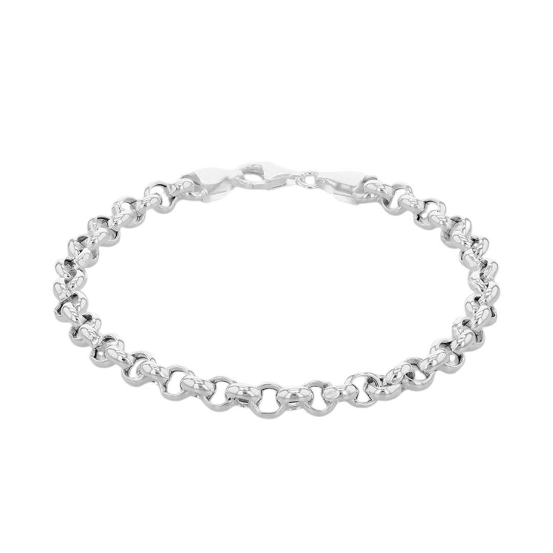 Silver Hollow Belcher Bracelet