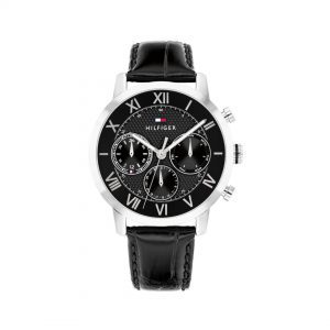 Tommy Hilfiger Oxford Black Leather Watch