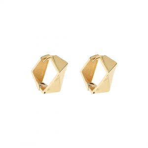 9k Gold Square Hoop Earrings
