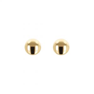 9k Gold Button Stud Earrings