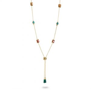 THOMAS SABO Elyndra 18k Gold Plated Multistone Necklace