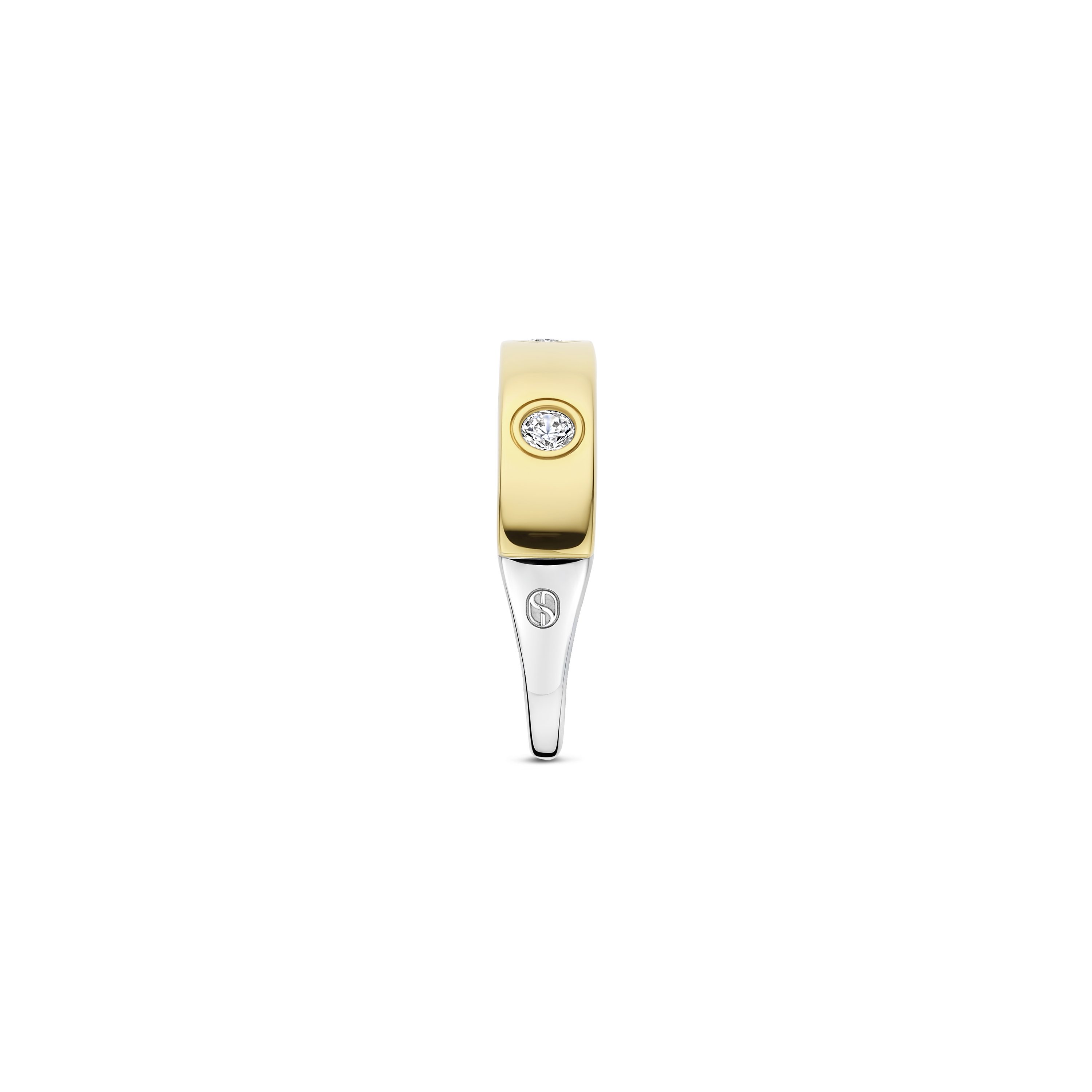 Ti Sento Gold Plated 3 Stone Ring - Image 3