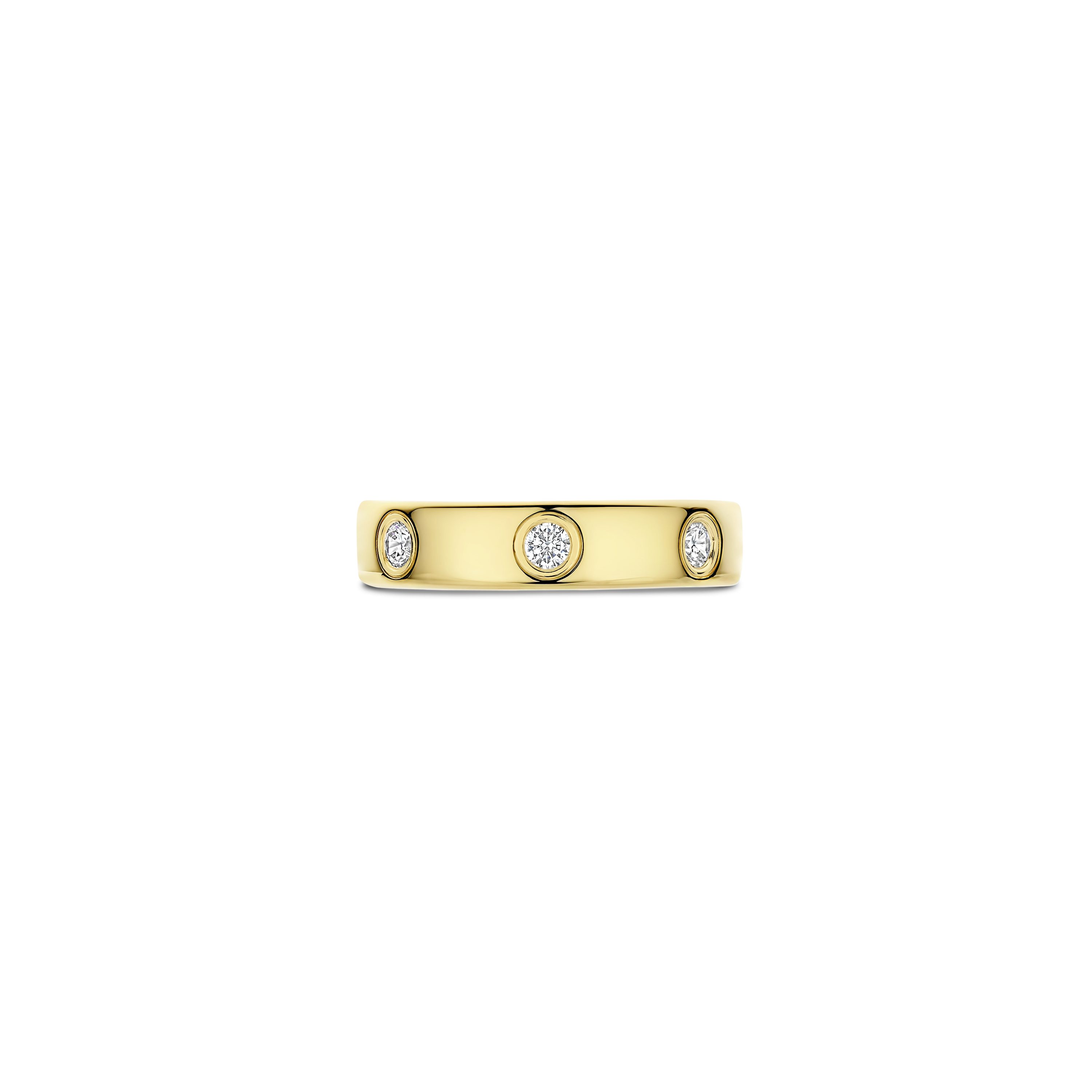 Ti Sento Two Toned Band With Stones - Image 4