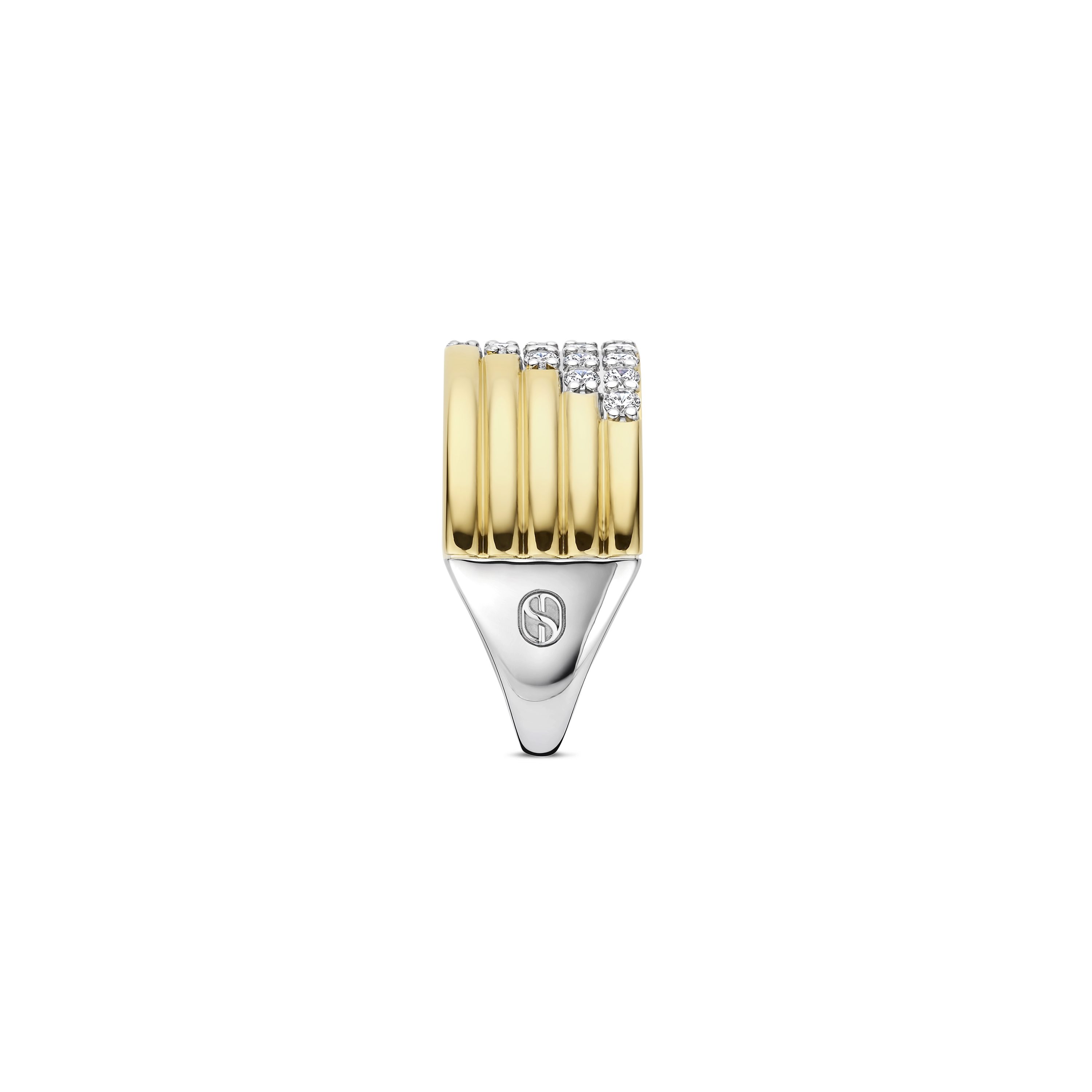 Ti Sento 5 Row Cubic Zirconia Gilded Ring - Image 3