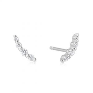 Ania Haie Silver Bezel Beaded Studs