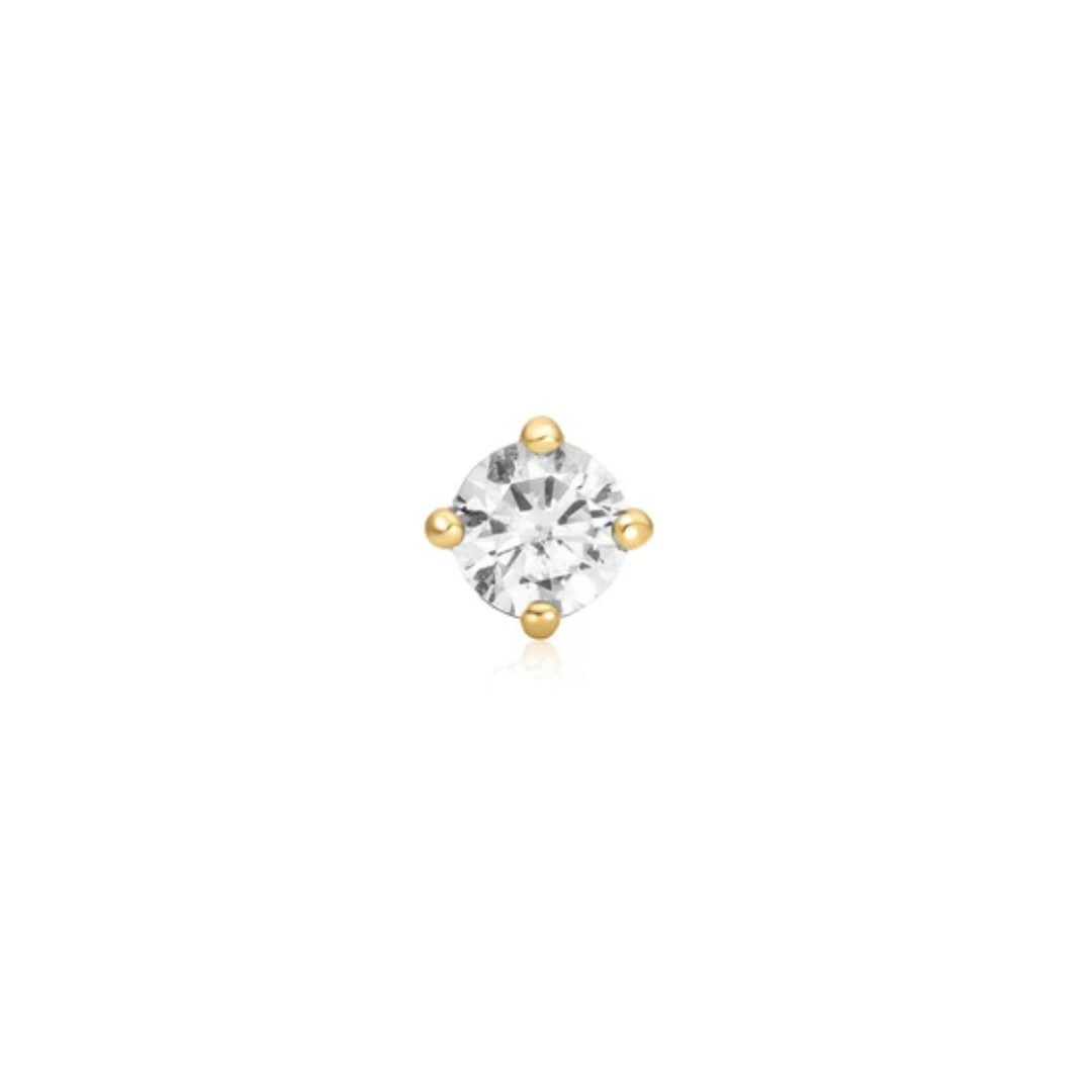 Ania Haie Gold Sparkle Round Barbell Single Earring