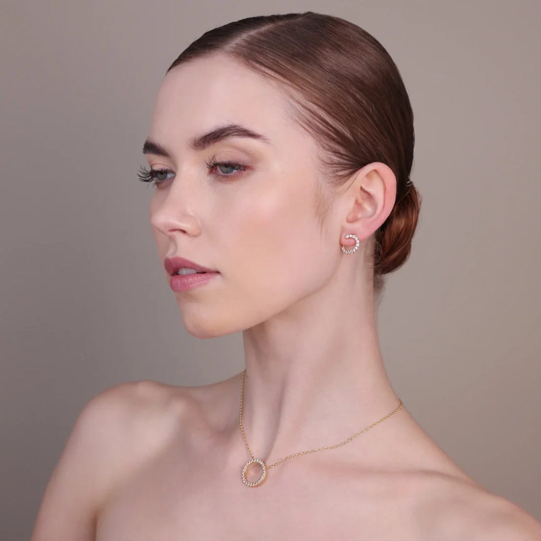 Bronzallure Golden CZ Necklace - Image 2