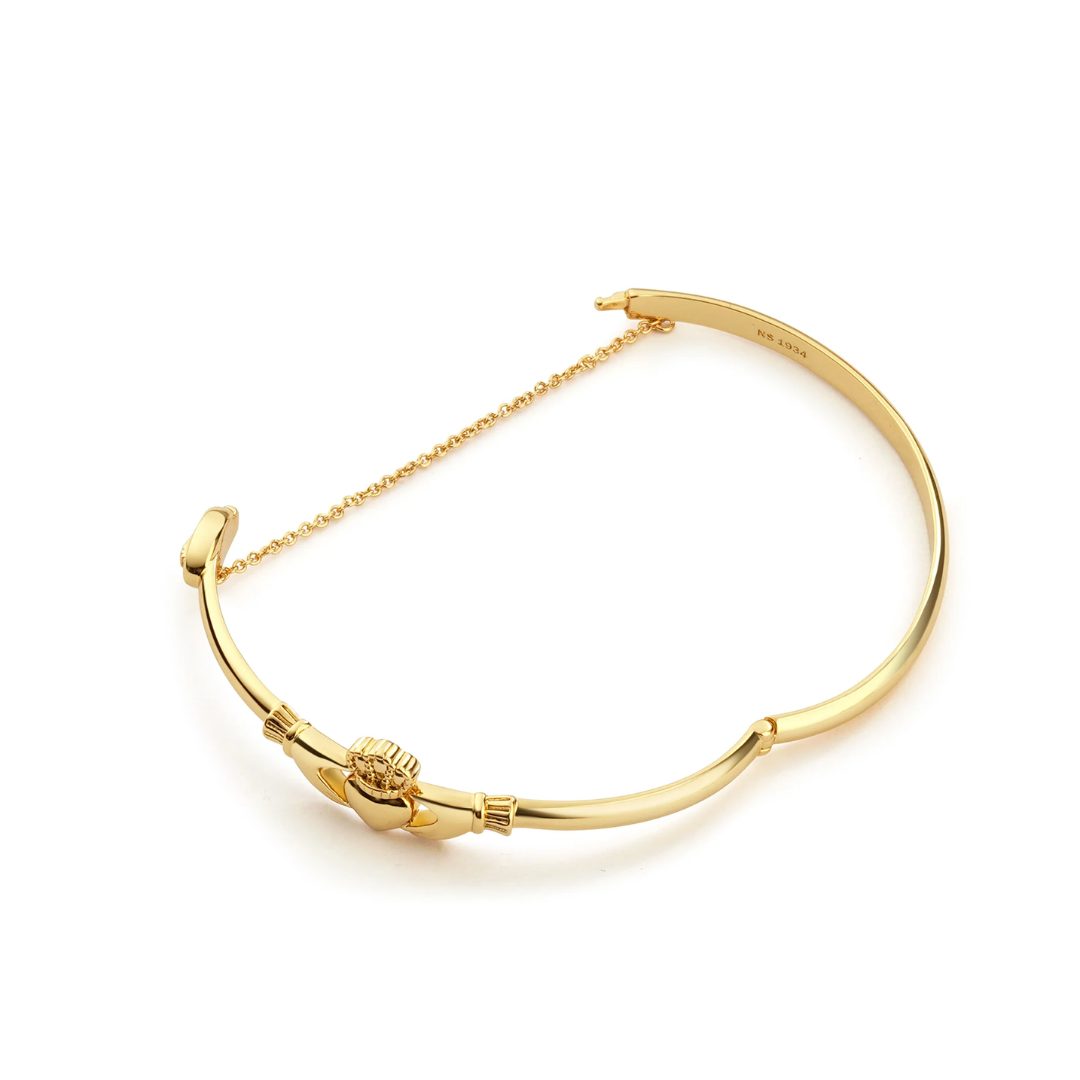 Newbridge Gold Plated Claddagh Bangle - Image 2