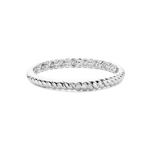 Ti Sento Silver Hump Ridge Bangle