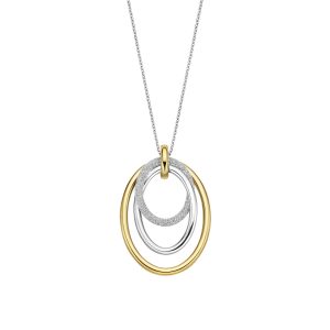 Ti Sento Two Tone Gilded Triple Oval Pendant