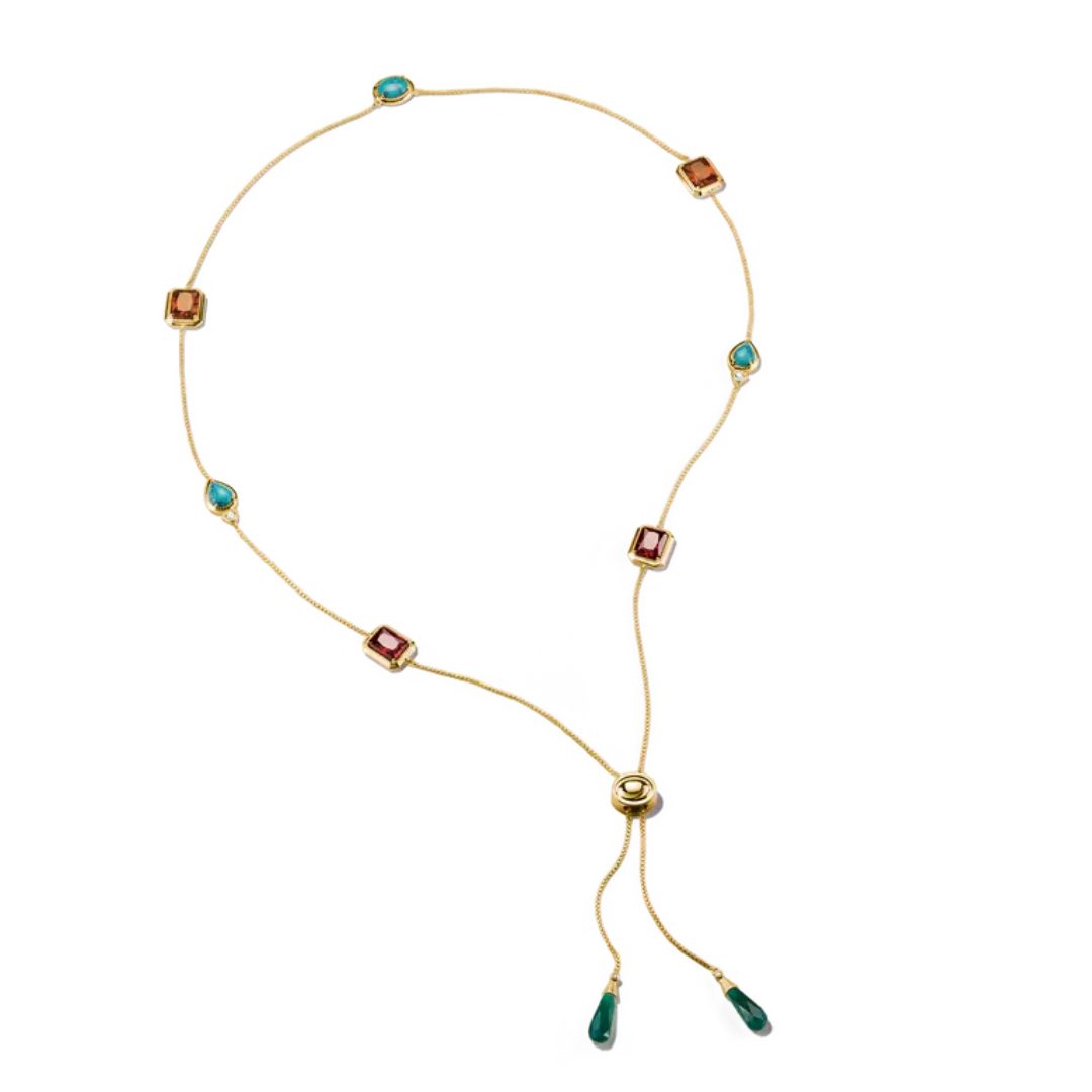 THOMAS SABO Elyndra 18k Gold Plated Multistone Necklace - Image 4