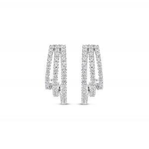 Ti Sento 3 Row Cubic Zirconia Stud Earrings