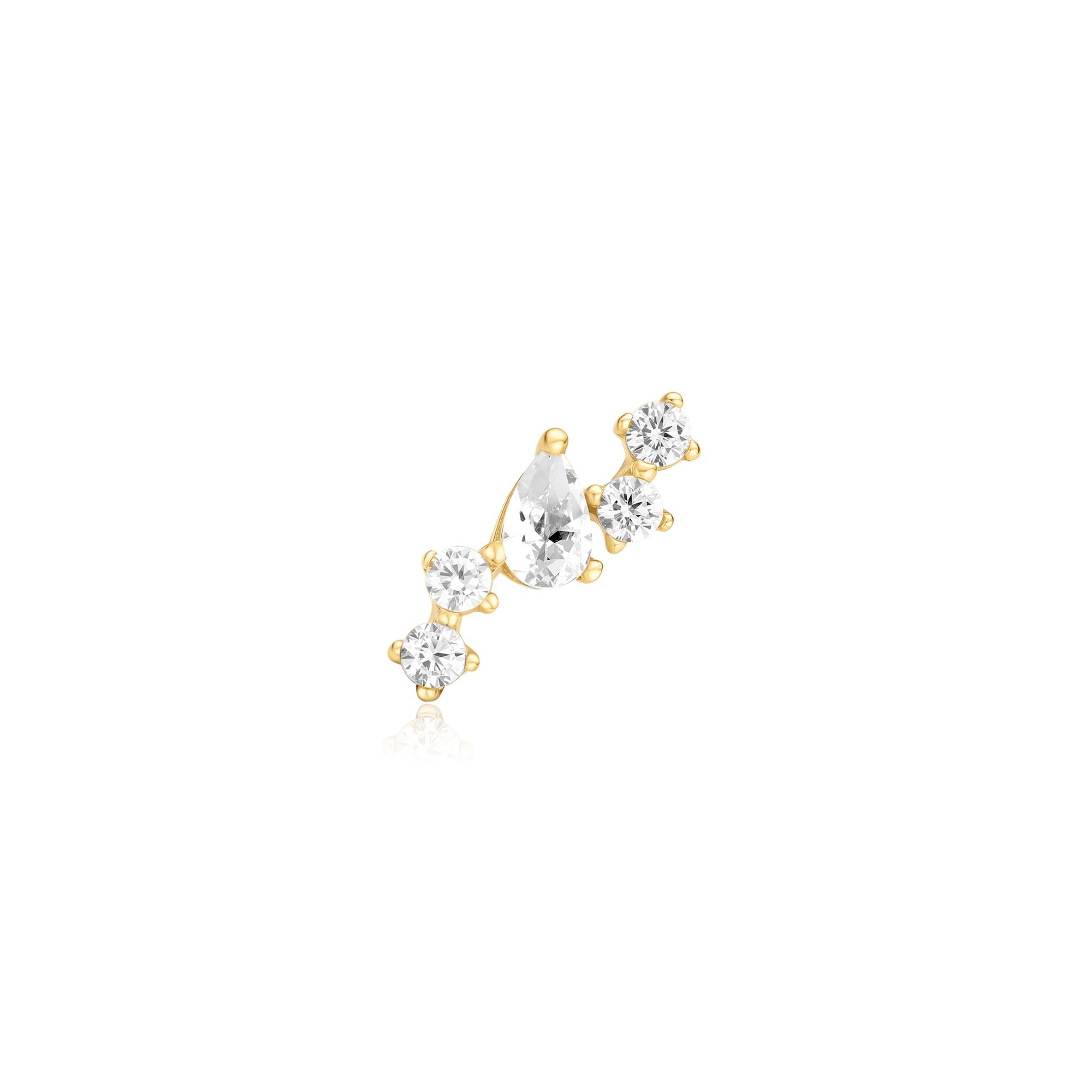 Ania Haie Gold Constellation Barbell Single Earring