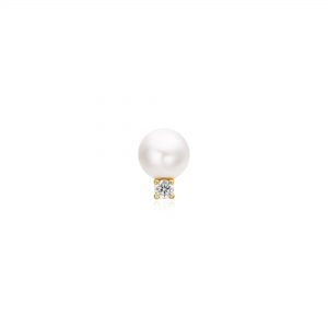 Ania Haie Gold Shell with Sparkling Accent Single Barbell Earring