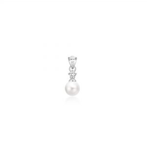 Ania Haie Silver Pearl Dangling Barbell Single Earring