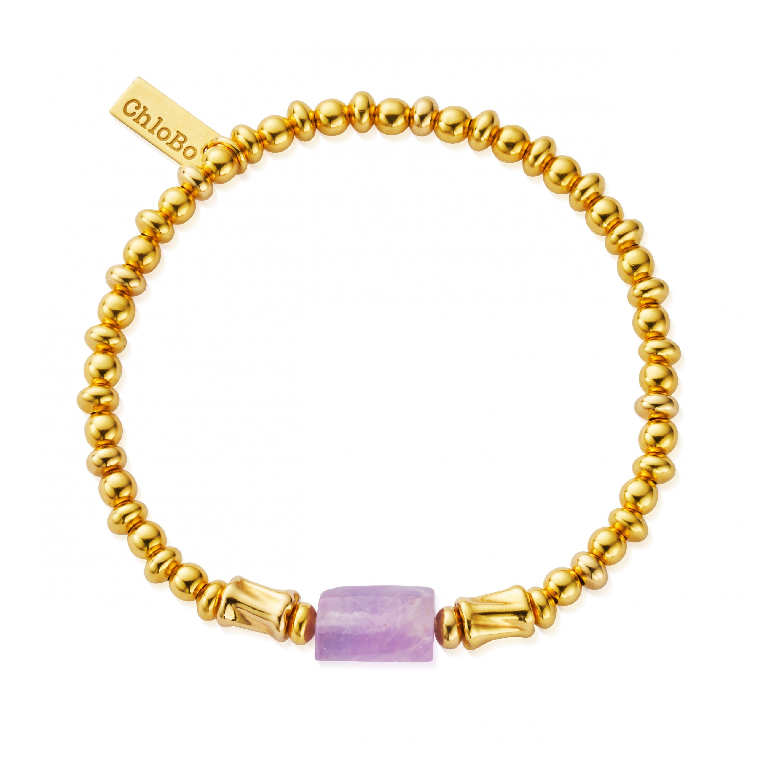 ChloBo Gold Plated Calming Spirit Stone Bracelet