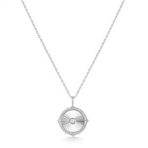 Ania Haie Diamond-Cut Sunny Disc Necklace
