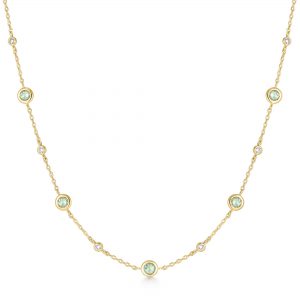 Ania Haie Gold Mint Green Station Necklace