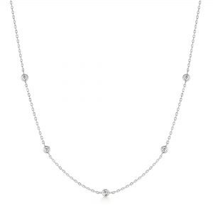 Ania Haie Silver Classic Bezel-Set Station Necklace