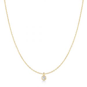 Ania Haie Gold Classic Bezel-Set Solitaire Pendant
