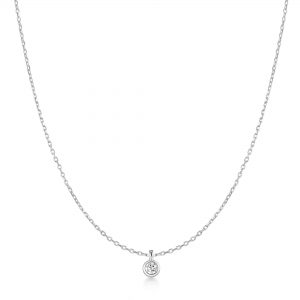 Ania Haie Silver Classic Bezel-Set Solitaire Pendant
