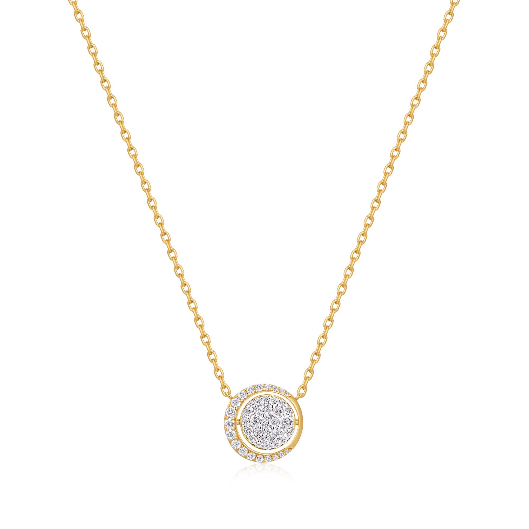 Ania Haie Gold Reversible Pavé Moon Evil-Eye Necklace