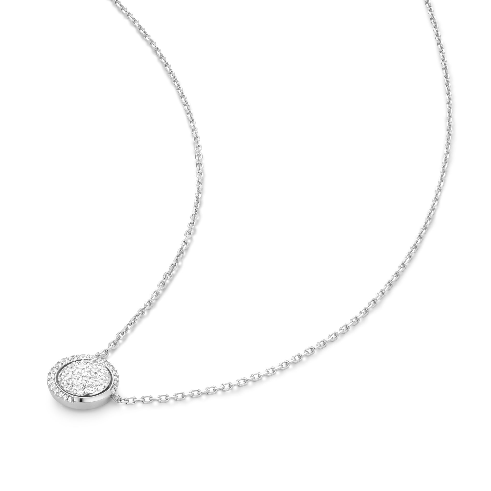 Ania Haie Silver Reversible Pavé Moon Evil-Eye Necklace - Image 4