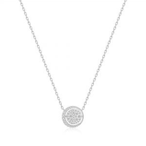 Ania Haie Silver Reversible Pavé Moon Evil-Eye Necklace