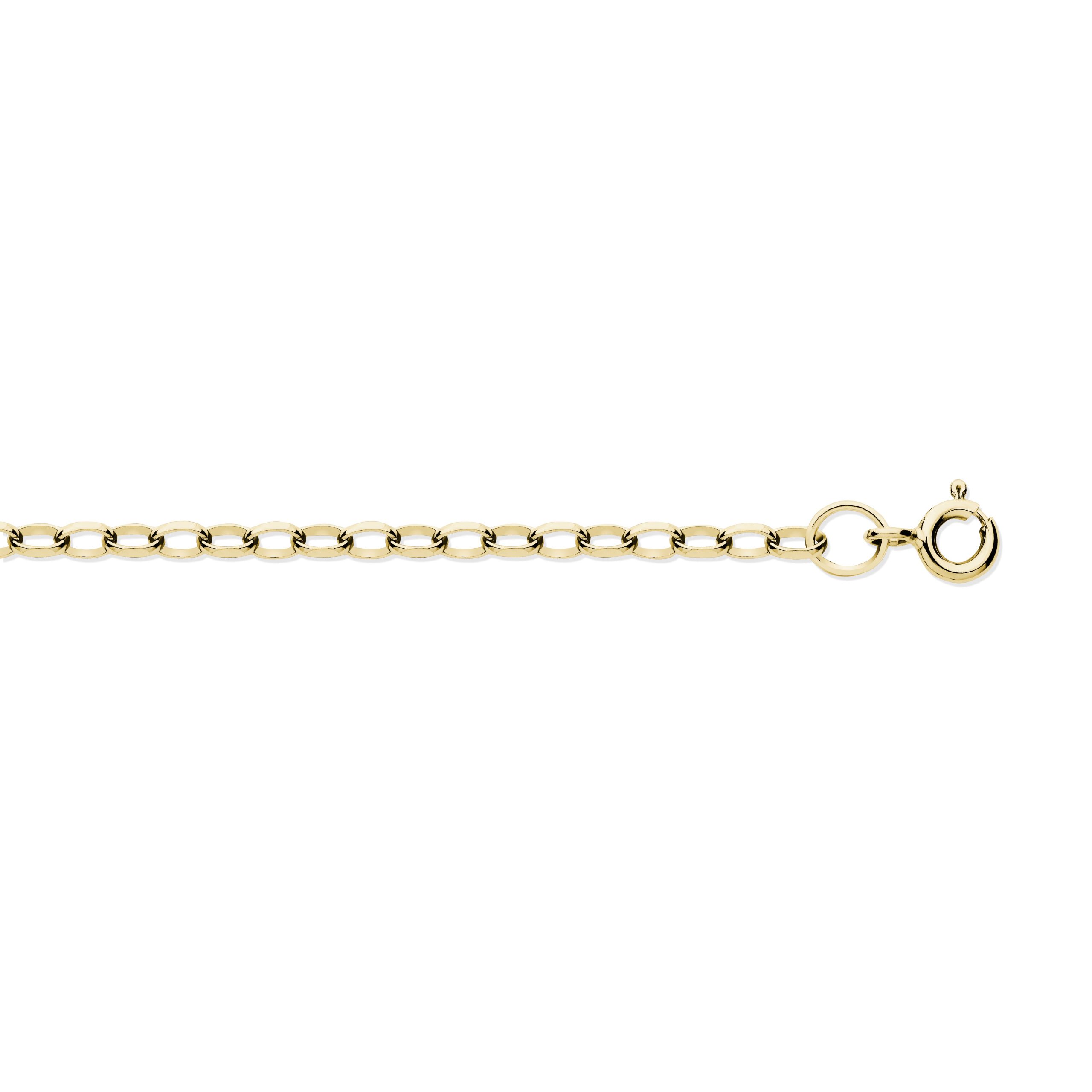 9k Gold Diamond Cut Square Belcher Chain 18" - Image 2