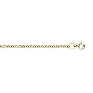 9k Gold Round Belcher Mini Chain 18"
