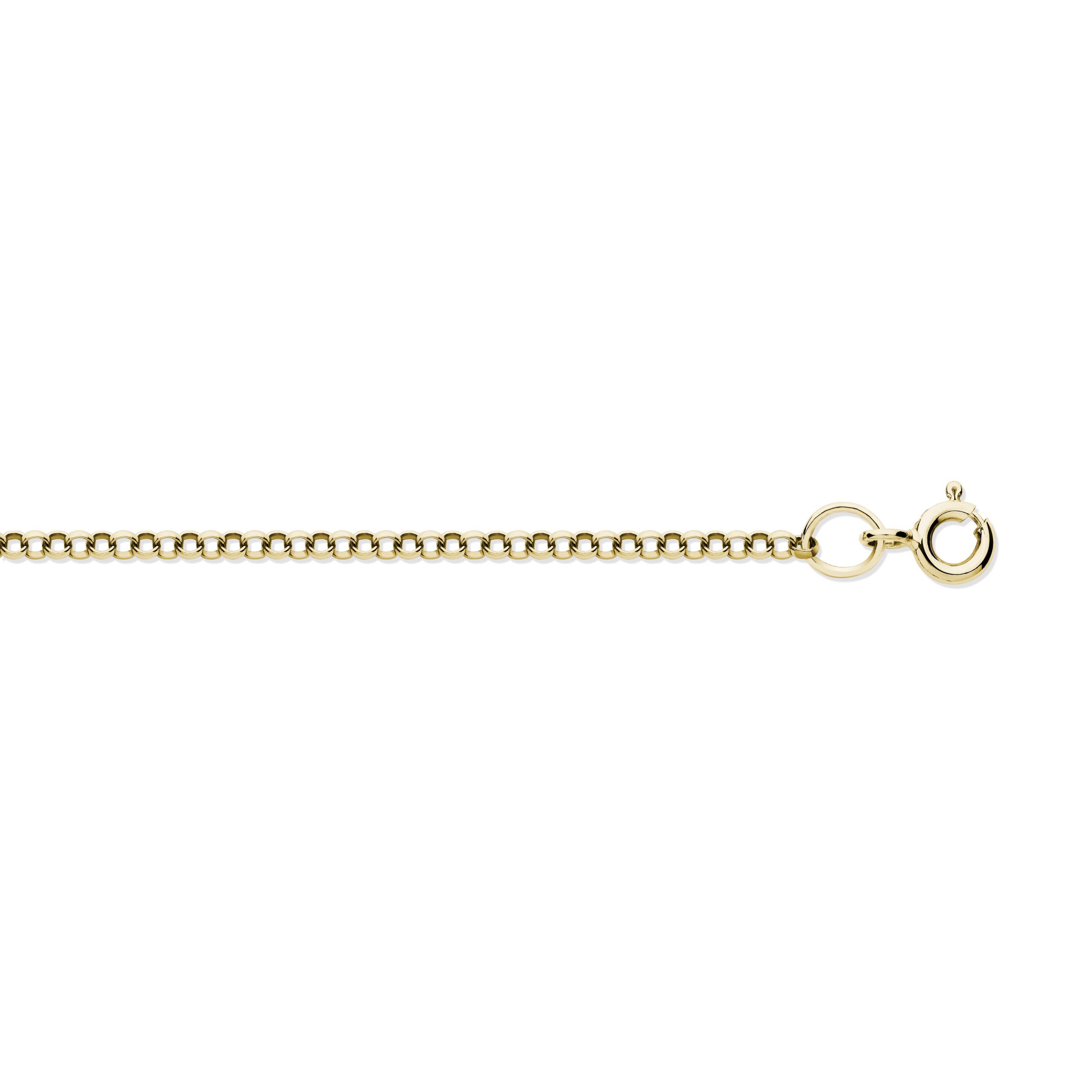 9k Gold Round Belcher Mini Chain 18"