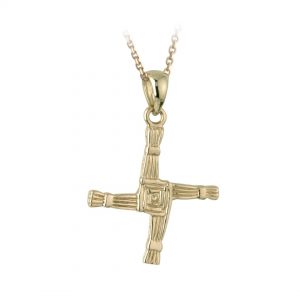9K Gold St Bridgets Cross Pendant