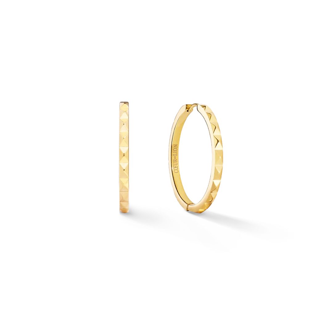 Coeur de Lion Gold Spike Hoop Earrings