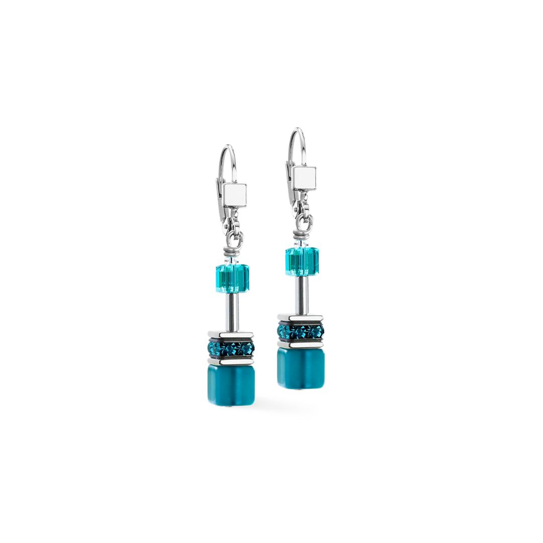 Coeur de Lion GeoCUBE® Iconic Teal Earrings