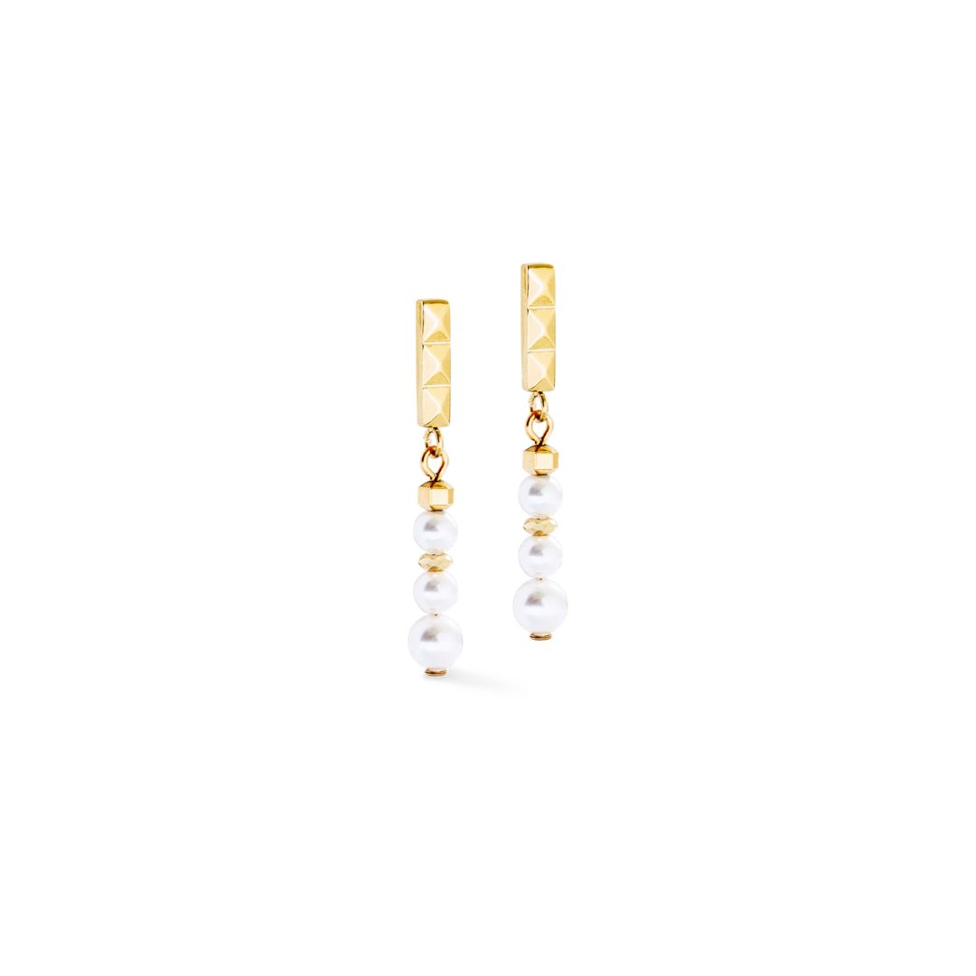 Coeur de Lion Princess Sunray Gold-Brown Earrings