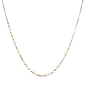 9k Gold Diamond Cut Square Belcher Chain 18"