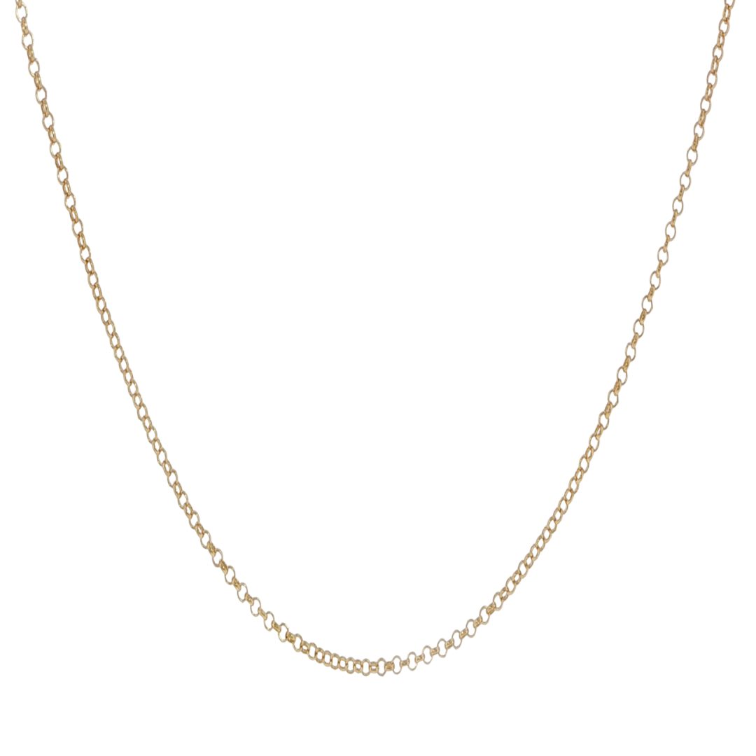 9k Gold Diamond Cut Square Belcher Chain 18"