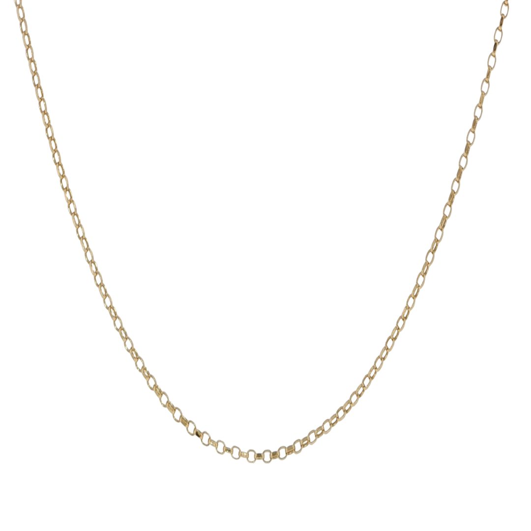 9k Gold Square Diamond Cut Belcher Chain 18"