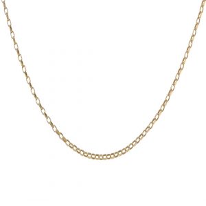 9k Gold Semi Solid Diamond Cut Oval Belcher Chain