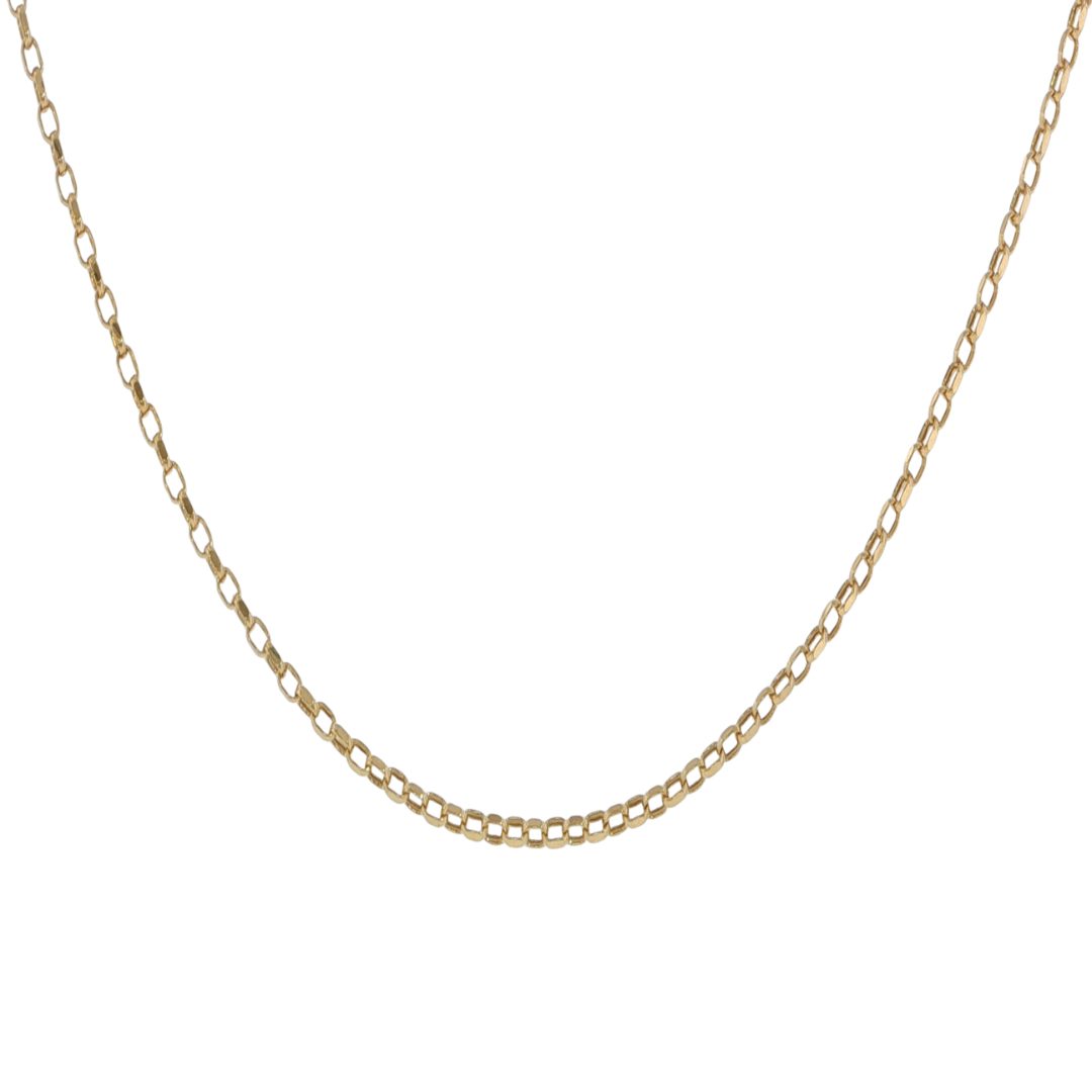 9k Gold Semi Solid Diamond Cut Oval Belcher Chain
