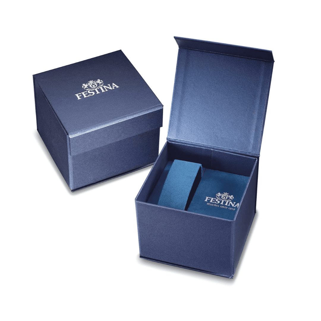 Festina Gents Stainless Steel Chronograph Navy Dial Watch - Image 3