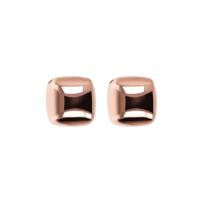 Bronzallure Polished Square Stud Earrings