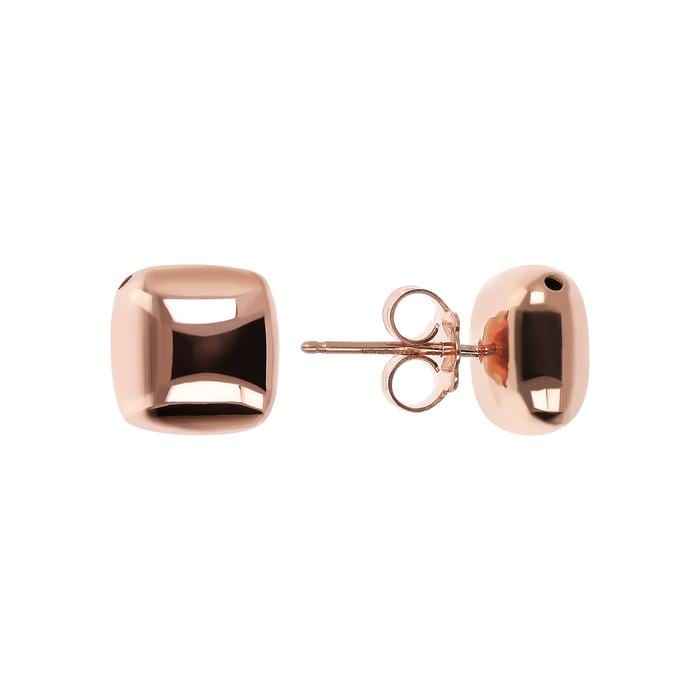Bronzallure Polished Square Stud Earrings - Image 2
