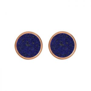 Bronzallure Shiny Round Onix Gem Earrings