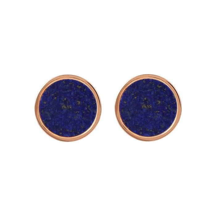 Bronzallure Shiny Round Onix Gem Earrings