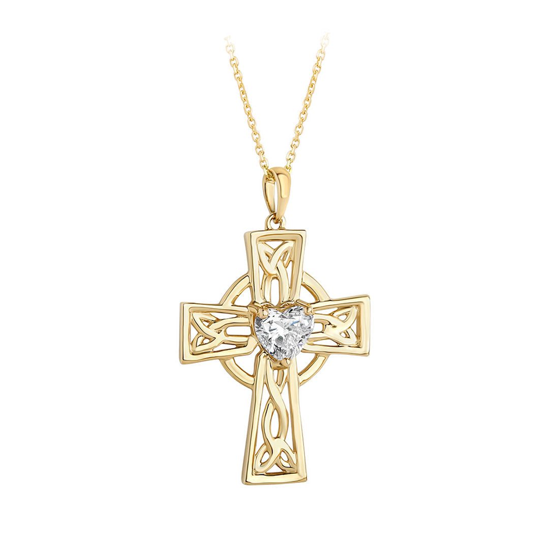 Solvar Lab Grown Diamond Celtic Cross Necklace