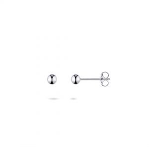 Gisser Silver Beaded Mini Ear Studs