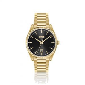 BOSS Cheswick Gold Fluted Bezel Watch